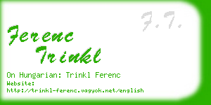 ferenc trinkl business card